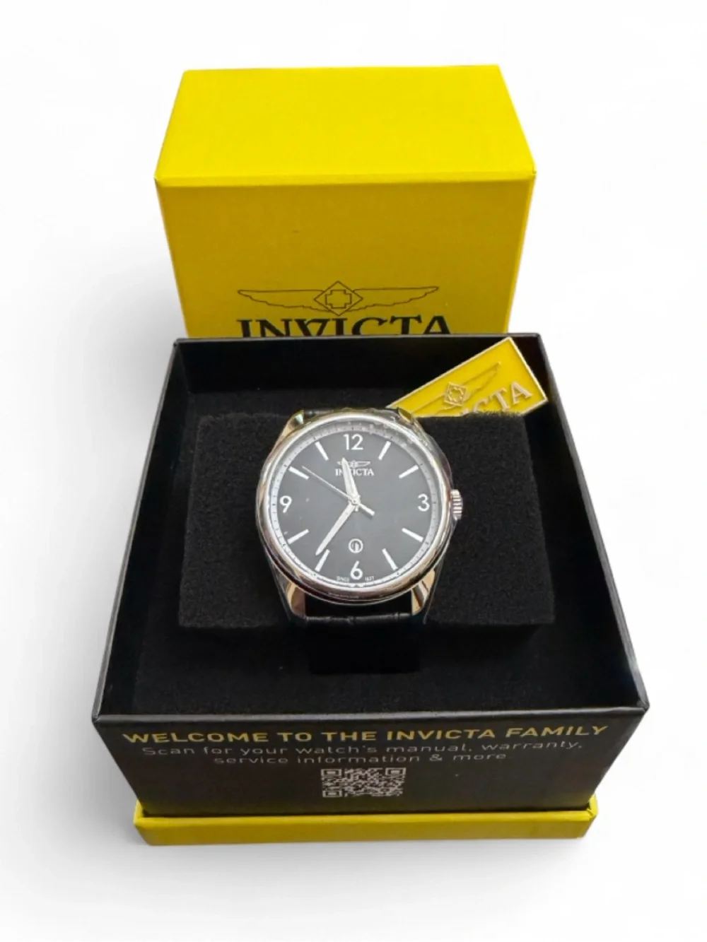 Invicta Celestial 43mm Black Leather Strap Men’s Watch (NWT)